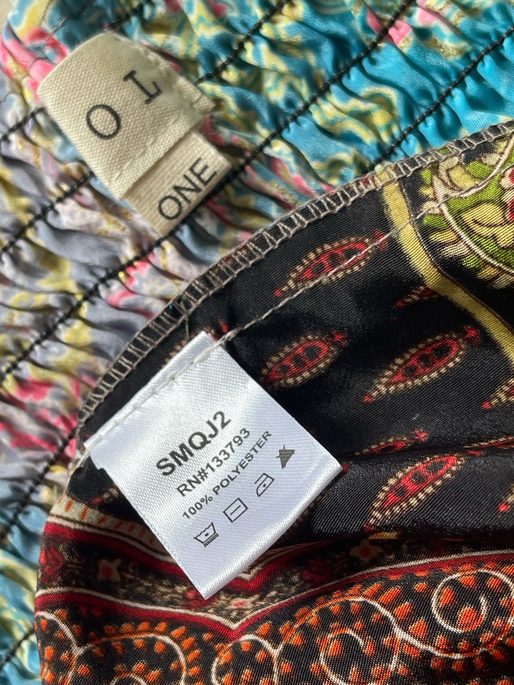 POL Patchwork Wide-Leg Boho Pants in Hot Pink & Multicolor - Picture 5 of 6